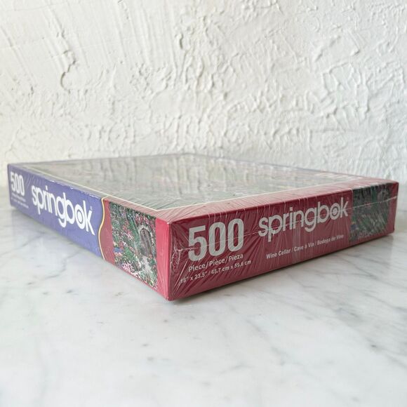 Springbok Wine Cellar 500 Piece Jigsaw Puzzle Flowers Ornate Gate 18 x 23.5 NEW - Picture 3 of 5